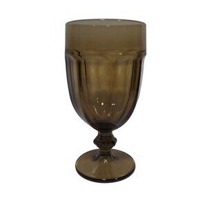 Libbey Gibraltar Duratuff Amber Ice Tea Water Goblet 7" Durable Glassware